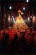 Thailand: Buddhist monks congregate in front of the Ayutthaya period (1351 - 1767) Buddha image in the Phra Ubosot (Main Chapel), Wat Pho (Temple of the Reclining Buddha), Bangkok